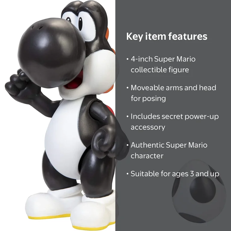 NINTD 4IN FIG BLACK YOSHI - Walmart.com