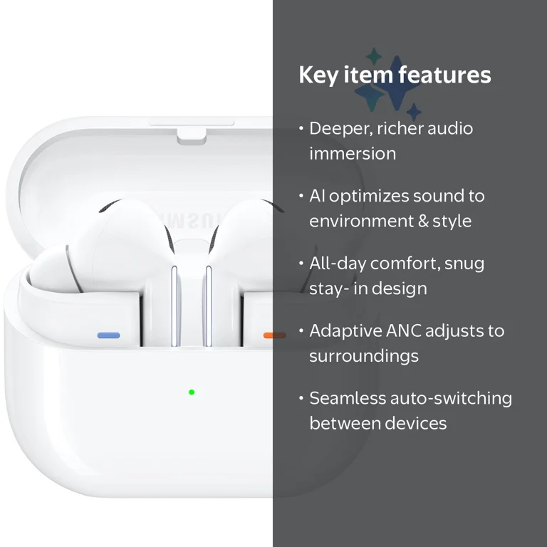 Samsung Galaxy Buds3 Pro Bluetooth Earbuds with Charging Case