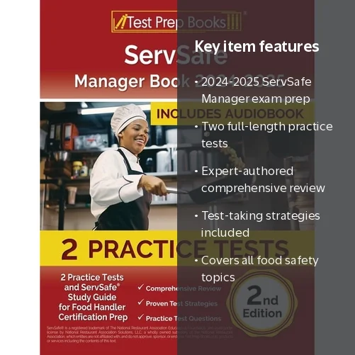 Lydia Morrison ServSafe Manager Book 2024-2025, 2 Practice Tests