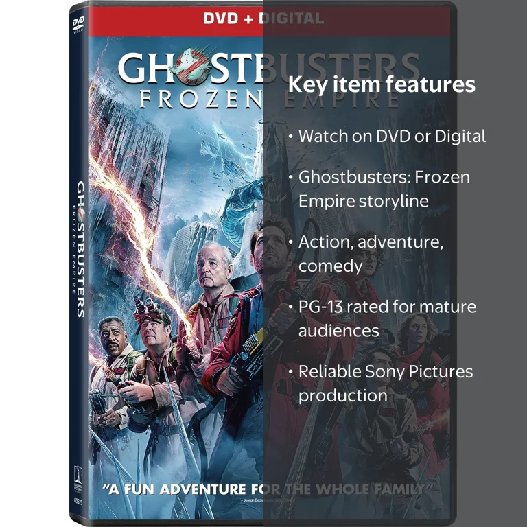 Sony, Ghostbusters: Frozen Empire DVD + Digital Copy, Comedy Movie