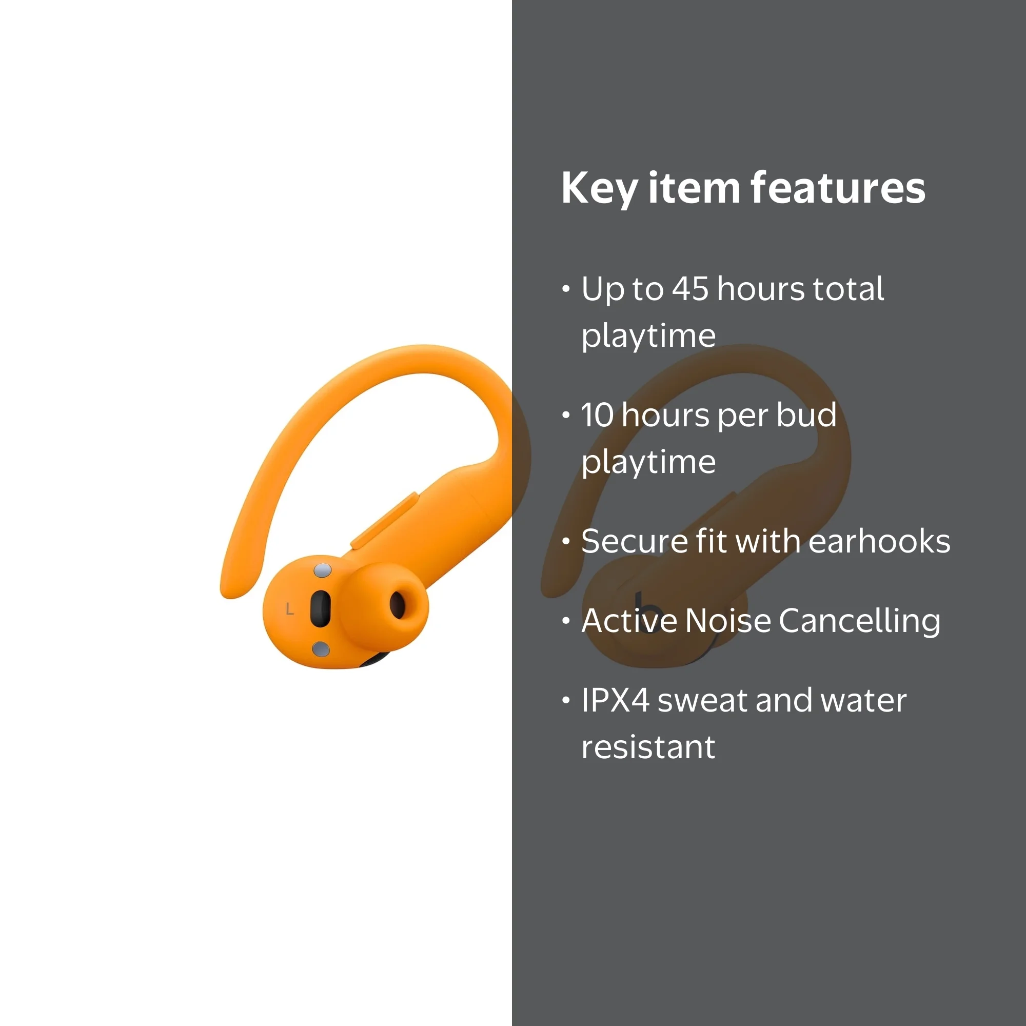 Open Box Beats by Dr. Dre Powerbeats Pro 2 Electric Orange In Ear