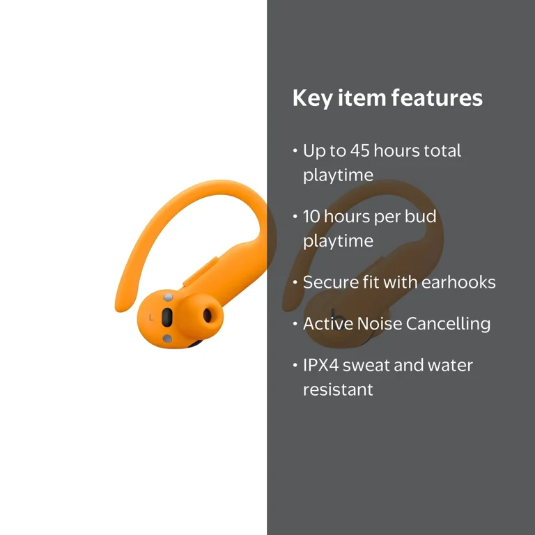 Open Box Beats by Dr. Dre Powerbeats Pro 2 Electric Orange In Ear