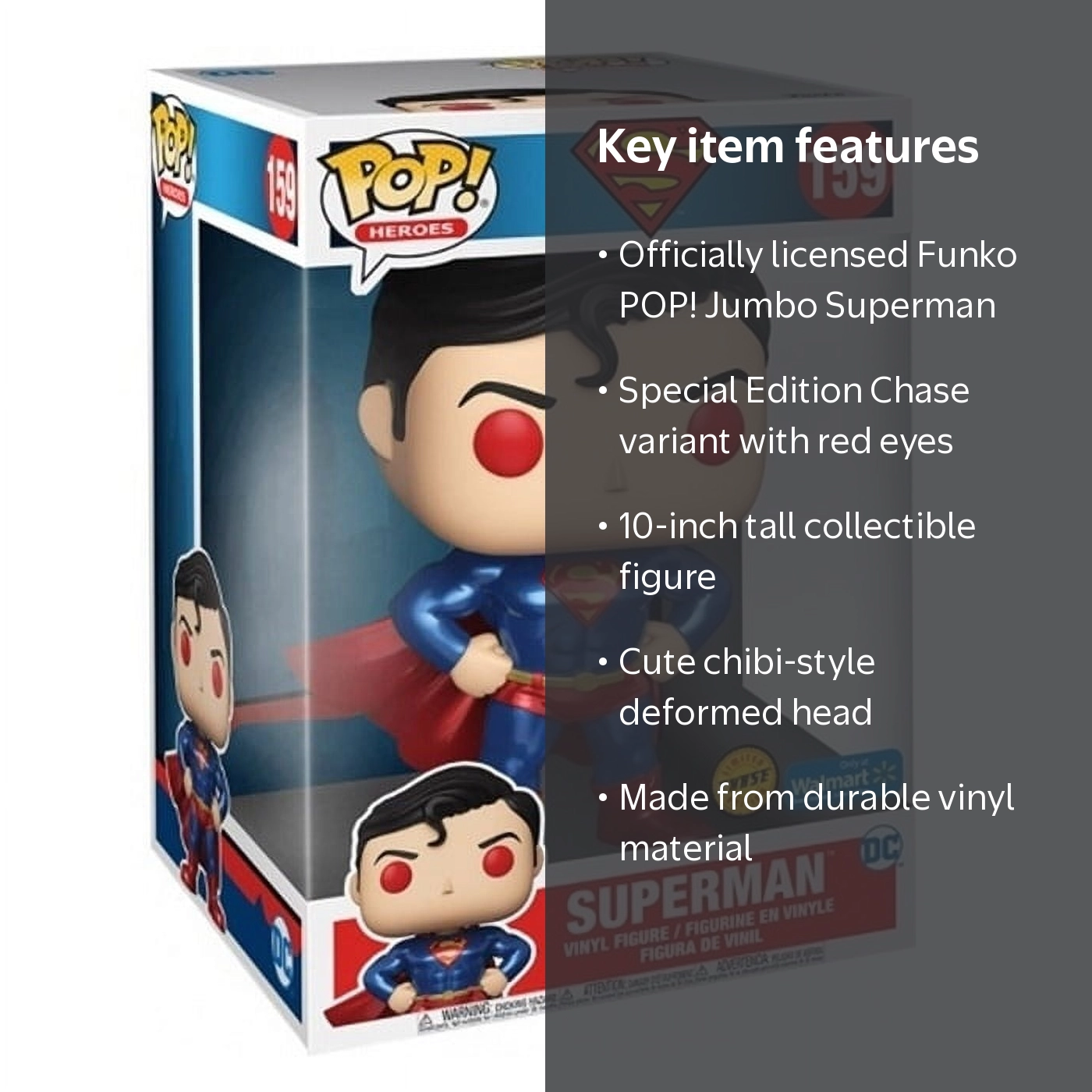 Funko, DC Comics Superman, Jumbo 10-Inch, Chase Special Edition