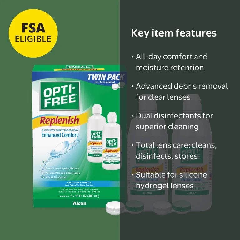 OPTI-FREE Replenish Multipurpose Contact Lens Disinfecting Liquid