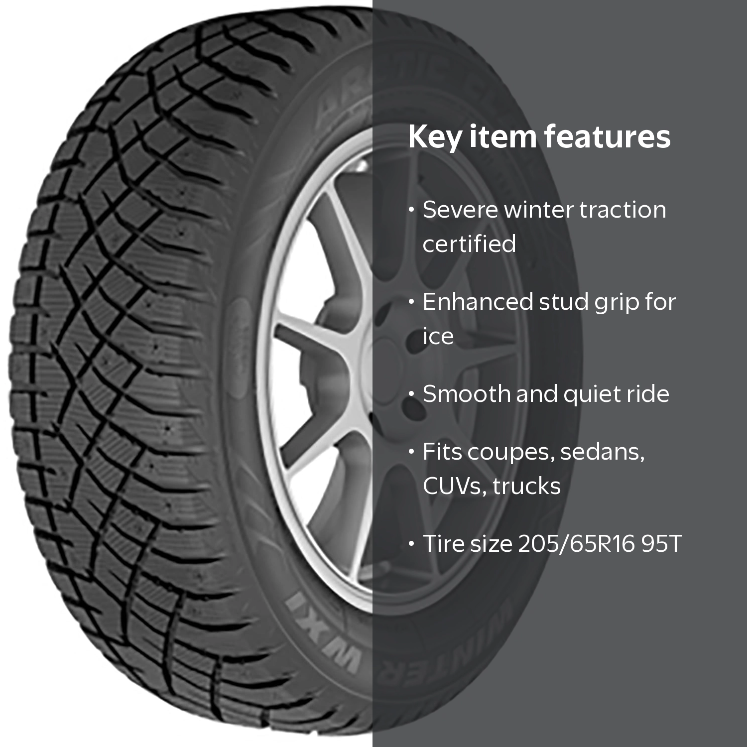 Vanguard, Arctic Claw WXI Winter Passenger Tire, 205/65R16 95T