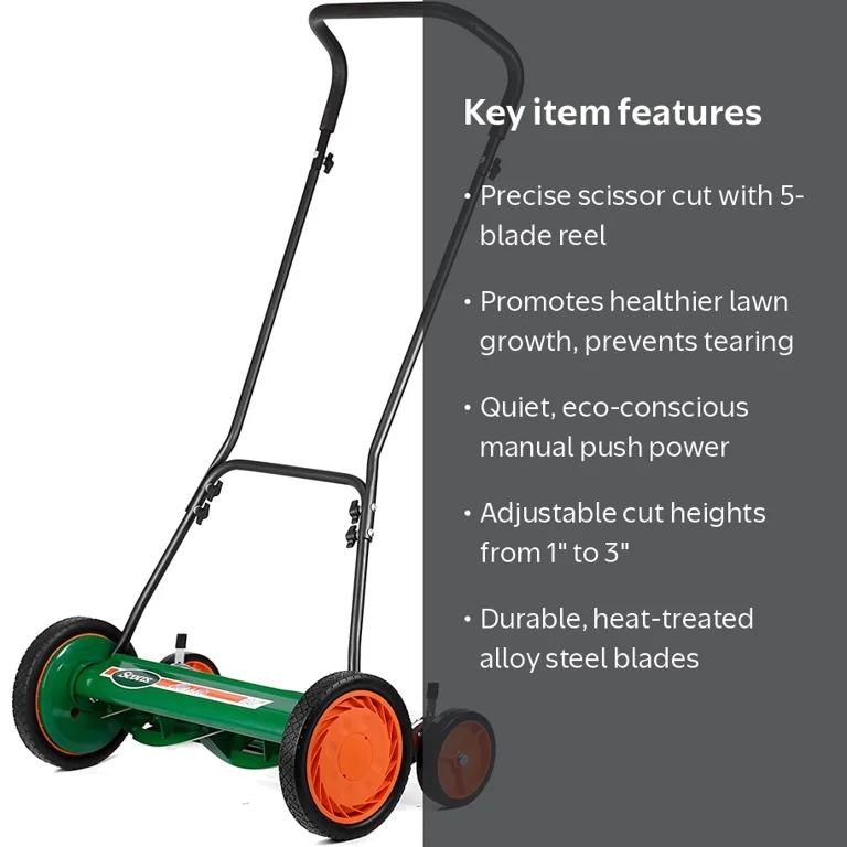 Scotts Outdoor Power Tools, 20-Inch, Green, 5-Blade Reel Lawn