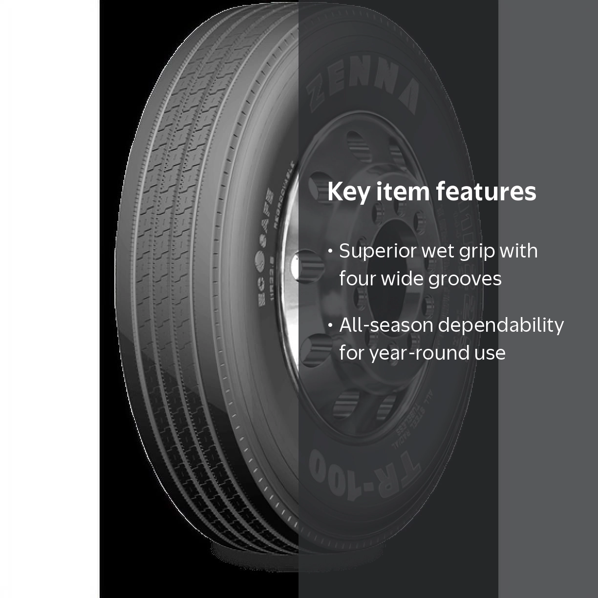 Zenna TR100 11R22.5 G/14PLY Commercial Tire - Walmart.com