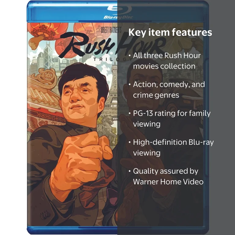 New Line Home Video - Rush Hour Trilogy Blu-ray Movies, Action