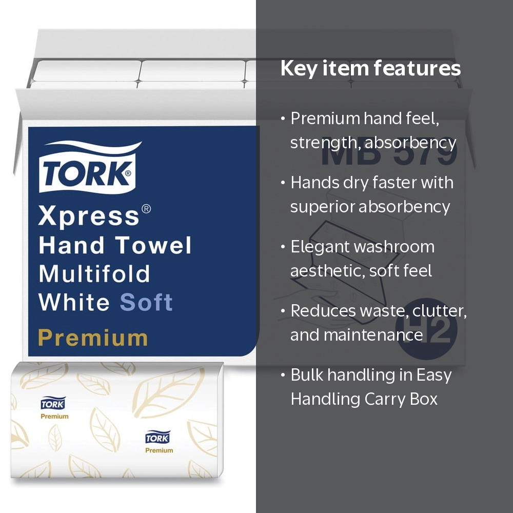 Tork MB579 Multifold Hand Towel - 2160/CS, White Premium, 9.5 x