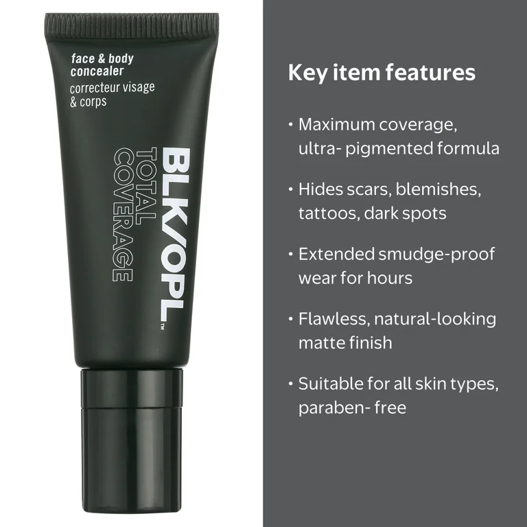 BLK/OPL Total Coverage Face + Body Concealer, Heavenly Honey, 0.50