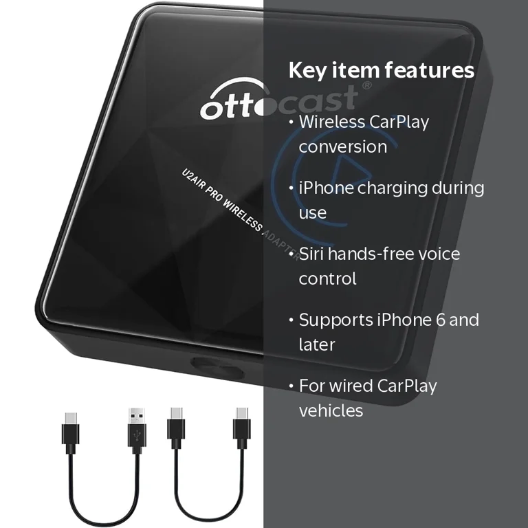 Ottocast, Wireless CarPlay Adapter, U2Air Pro, supports iPhone