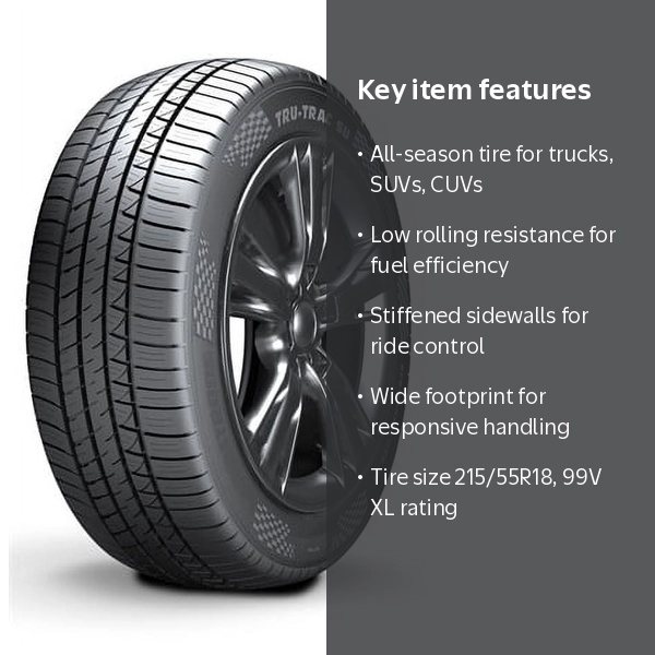 Set of 4 Armstrong Tru-Trac SU 215/55R18 99V XL Tires - Walmart.com
