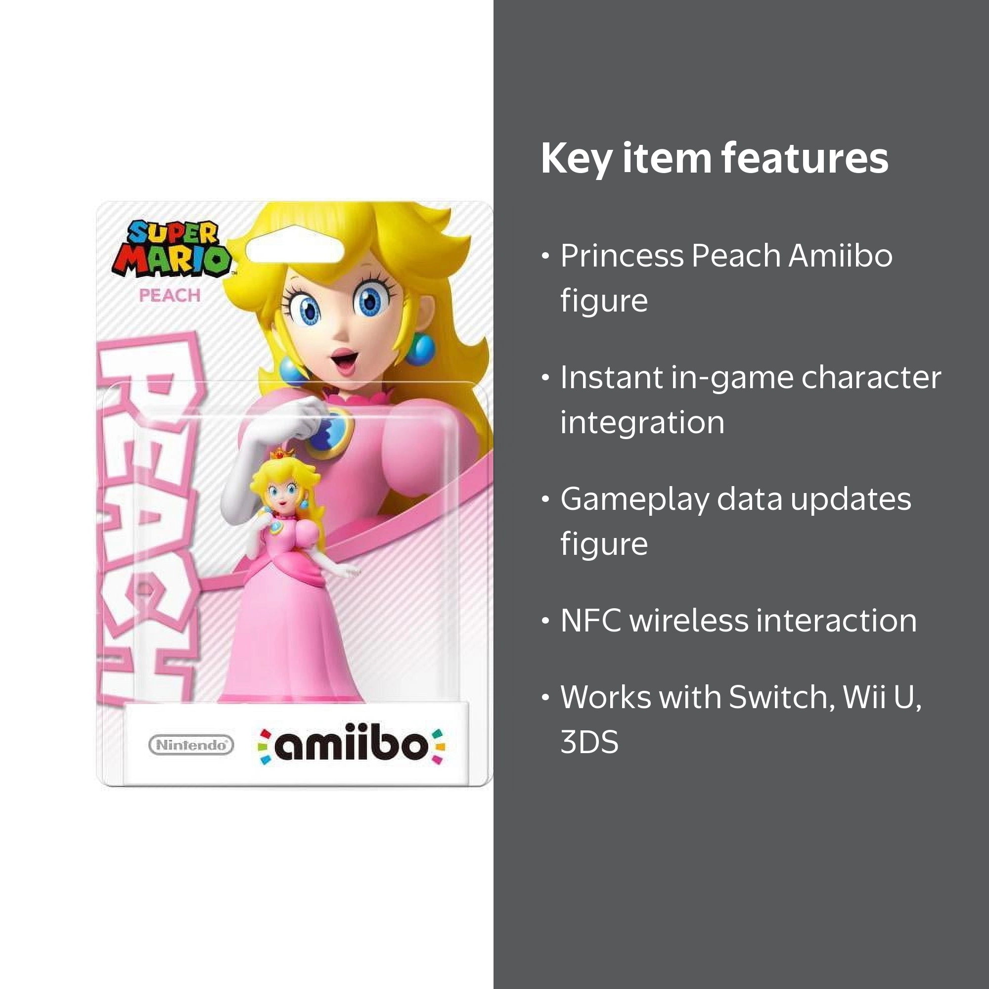Nintendo, Princess Peach Amiibo, Bros Series, Compatible with