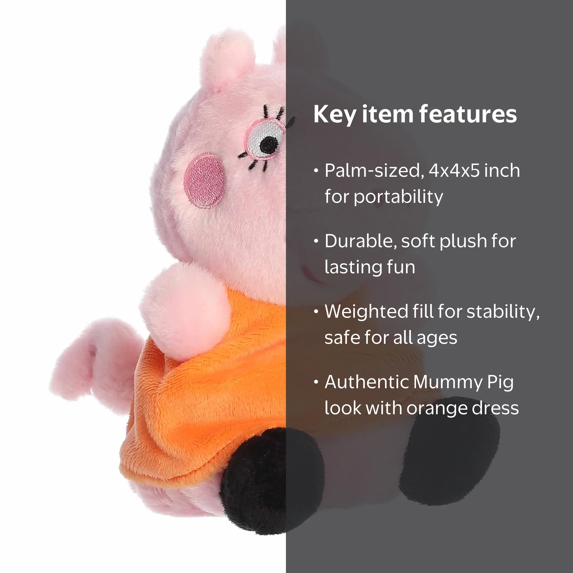 Aurora Mini Pink Playful Stuffed Animal 5