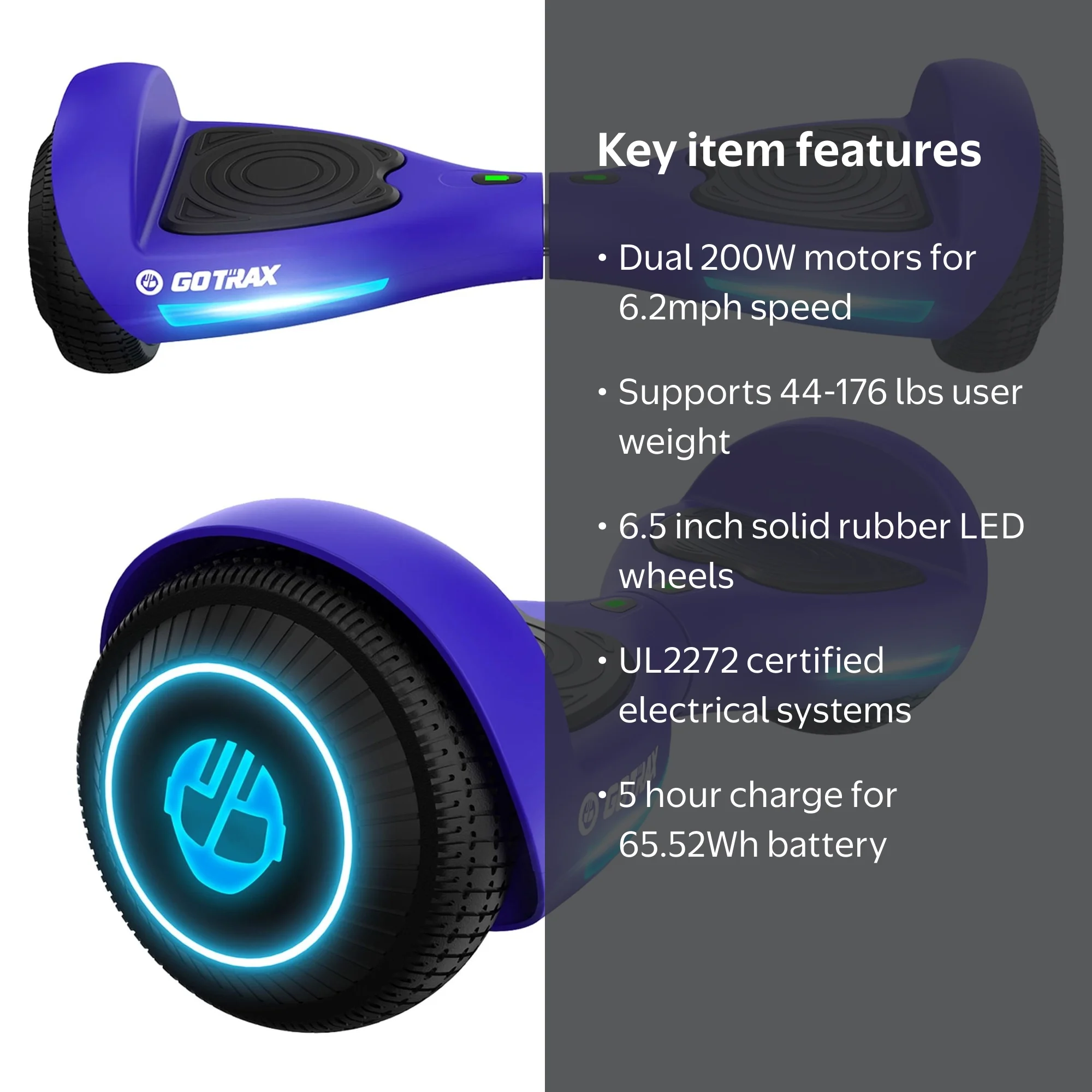 GOTRAX FX3 Hoverboard - 6.5