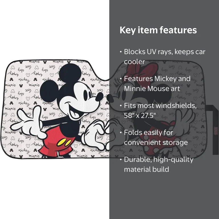 Plasticolor Disney Mickey and Minnie Mouse Love Windshield