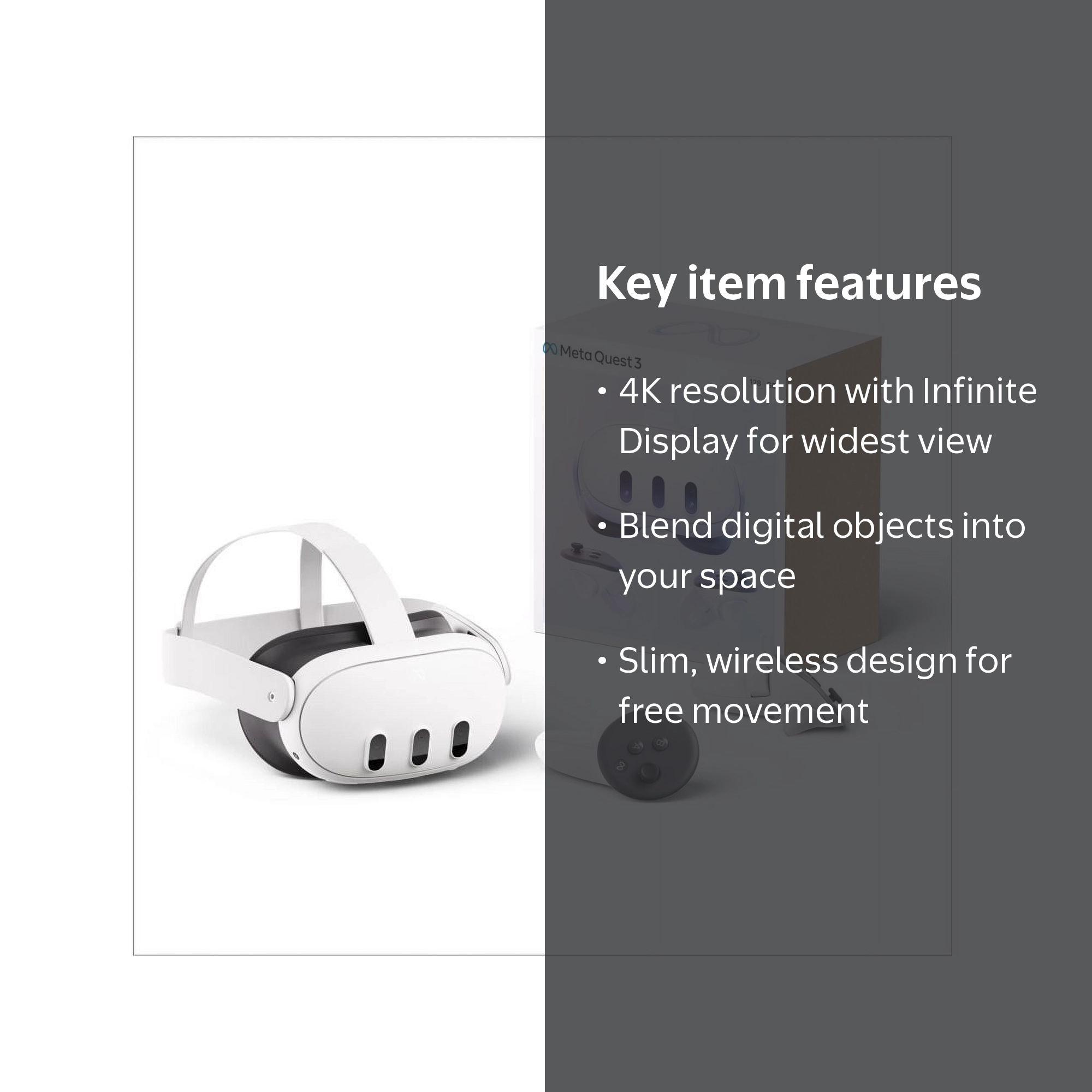 Meta Quest 3 - 128GB, Mixed Reality Headset with Powerful