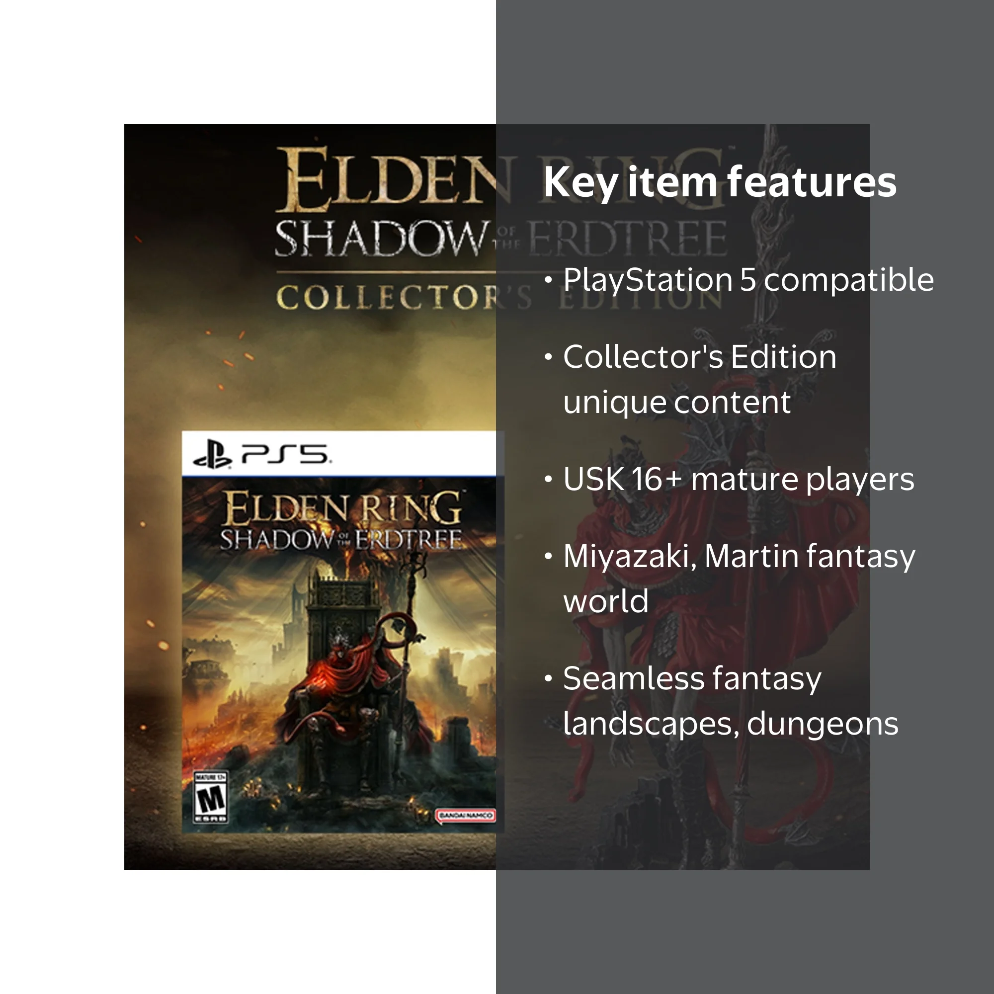 定価下PS5 ELDEN RING SHADOW OF THE ERDTREE BANDAI ELDEN RING Shadow of the Erdtree Collector's Edition - PS5