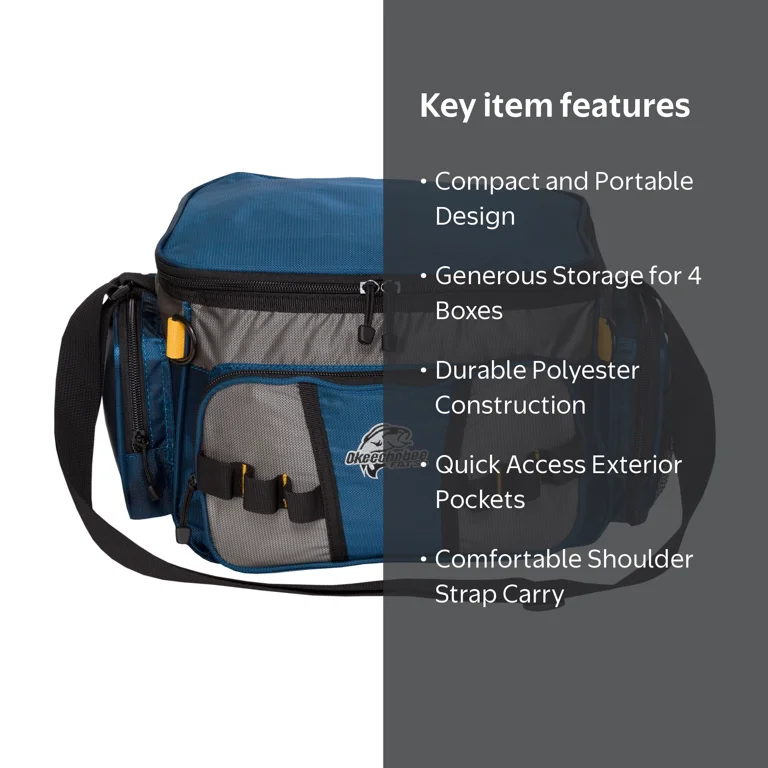 blue tackle bag with plastic zipper 100 dollars KastKing Fishing Bags, Orange size tackle trays in main compartment Shimano Blue Black Gray Nylon