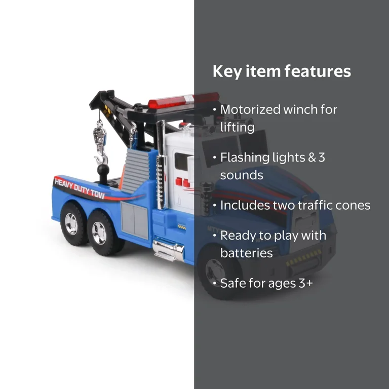 Funrise, Mighty Fleet Mighty Motorized Tow Truck, Motorized Winch