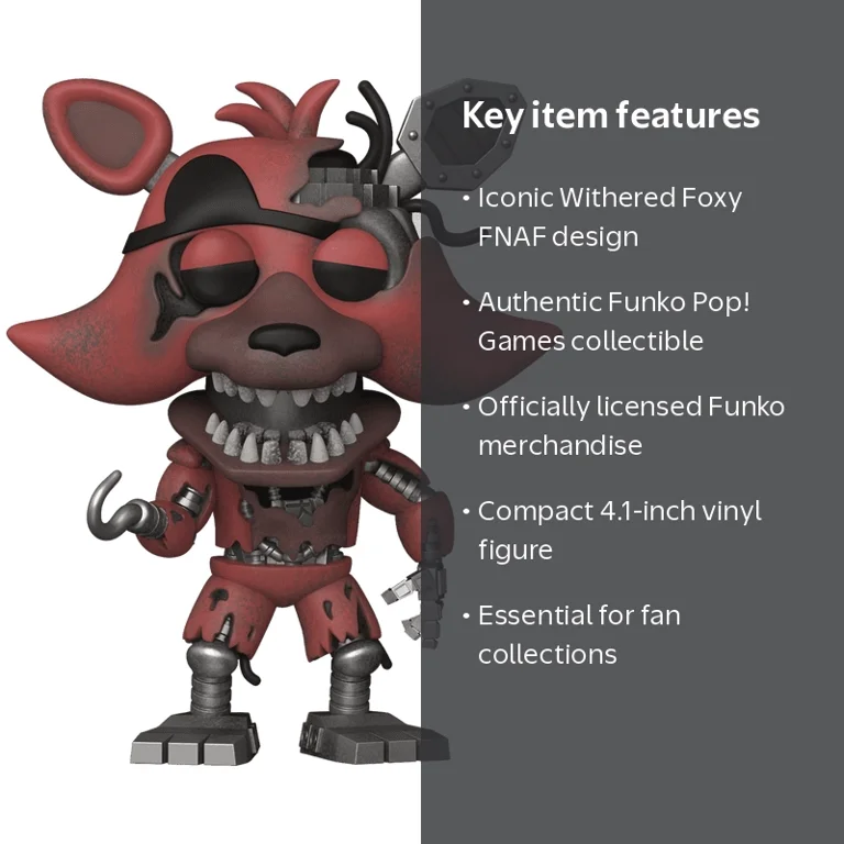 Funko POP! Five Nights at Freddy's, Withered Foxy, 4.1 inch Vinyl