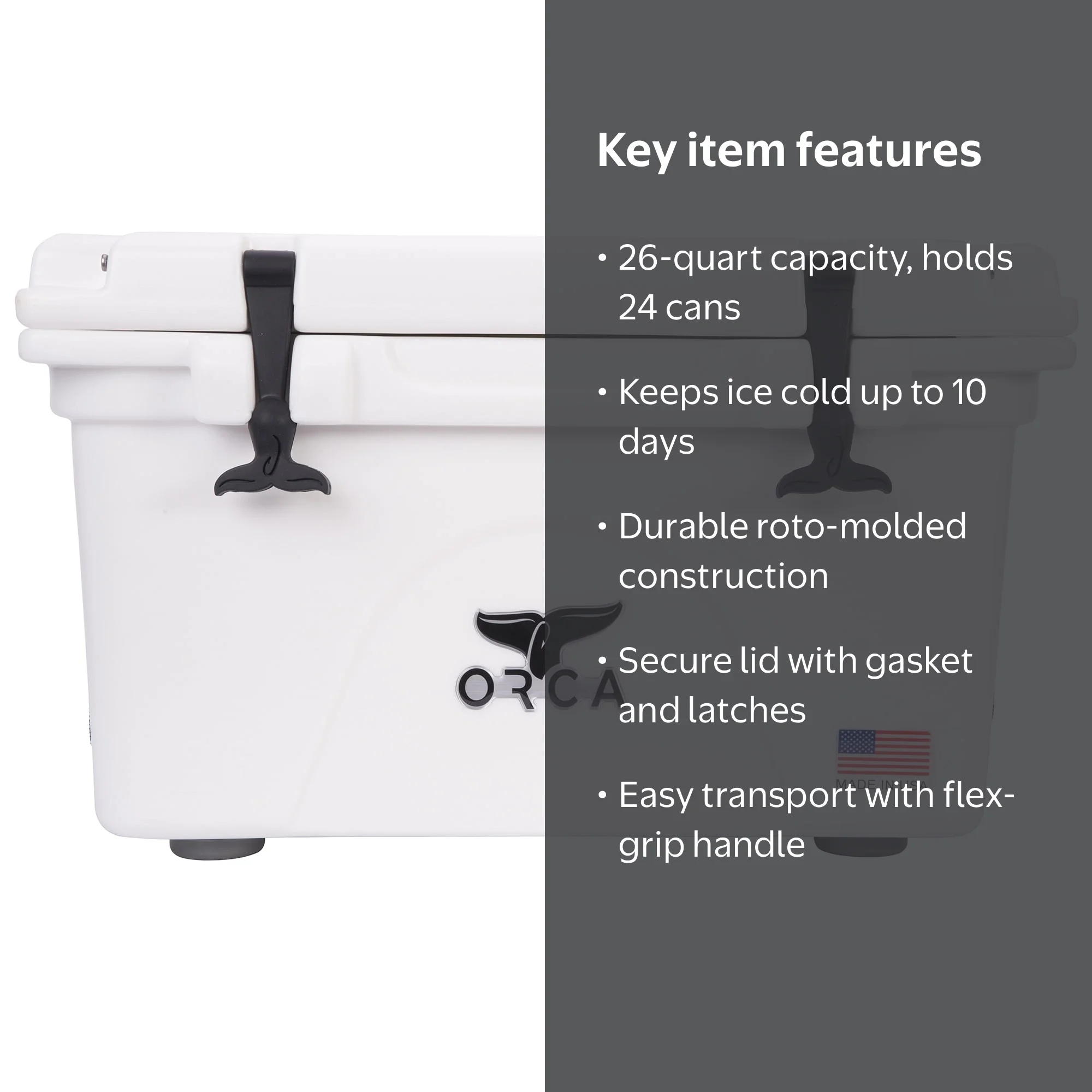 ORCA 26 Quart Hard Sided Cooler, White - Walmart.com
