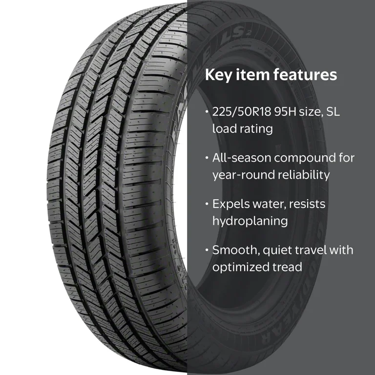 Goodyear 225/50R18 タイヤ Goodyear Eagle LS-2 All-Season Passenger Tire, 225/50R18 95H