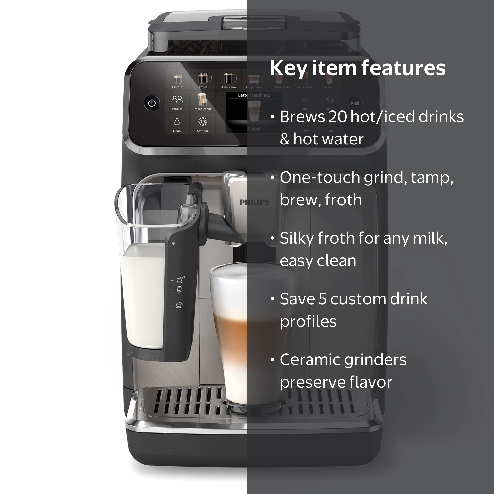 Philips 5500 Fully Automatic Espresso Machine with LatteGo Milk