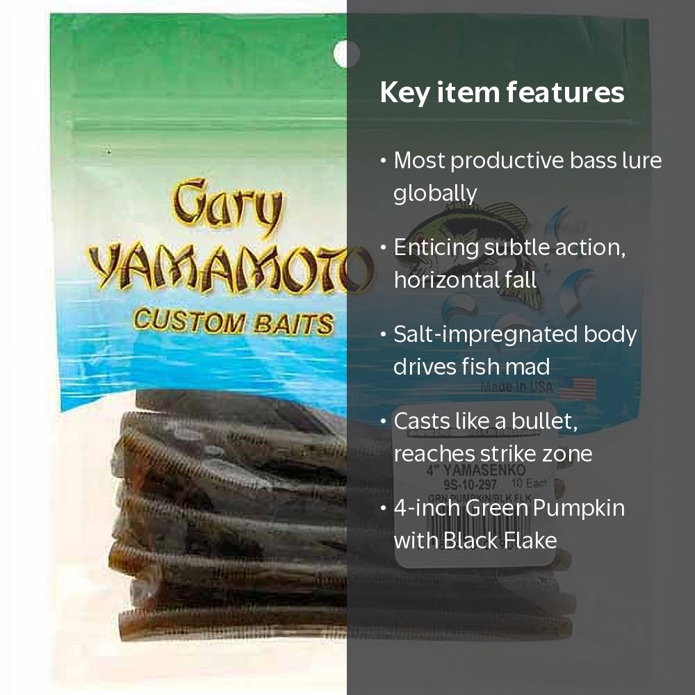 Yamamoto Senko 4'' Green Pumpkin Black 10pk Soft Plastic Lure