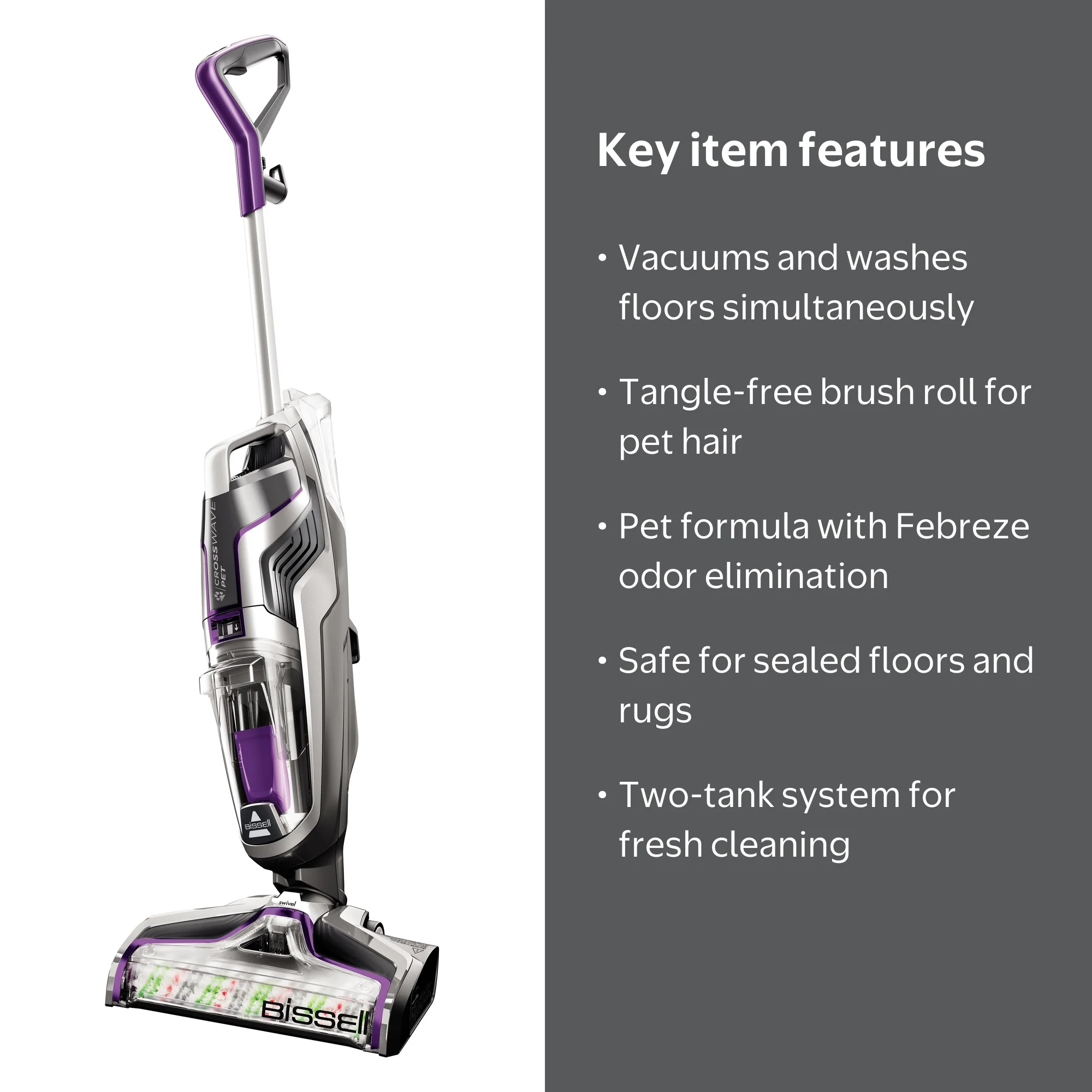 BISSELL CrossWave Turbo Pet Pro Cleaner, Multi-Surface Wet-Dry