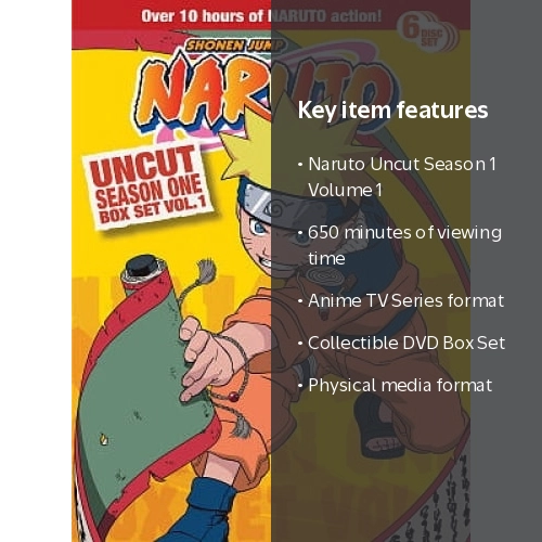 Warner Bros, Naruto Uncut Season 1 Vol 1 Box Set, DVD - Walmart.com