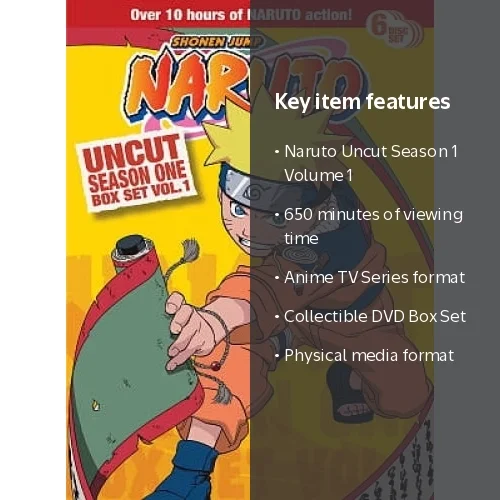 Warner Bros, Naruto Uncut Season 1 Vol 1 Box Set, DVD - Walmart.com