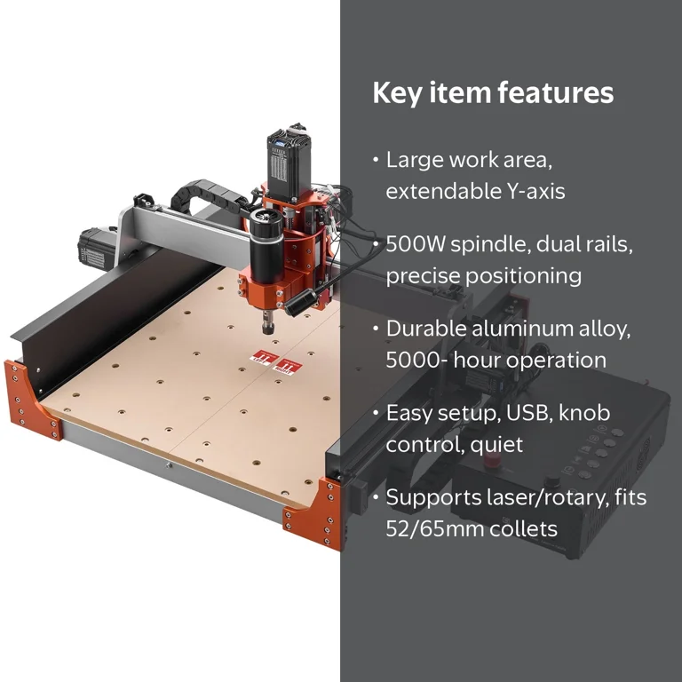 KFFKFF CNC Router Machine CN C4040-SS1, 15.75 x 15.75 x 3.74 in