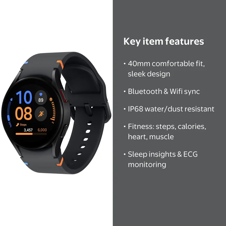 Samsung Galaxy Watch FE 40mm Bluetooth and Wifi Smart Watch, Black
