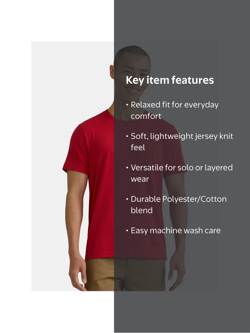 George Men's Short Sleeve Crewneck T-Shirt, Sizes XS-3XL