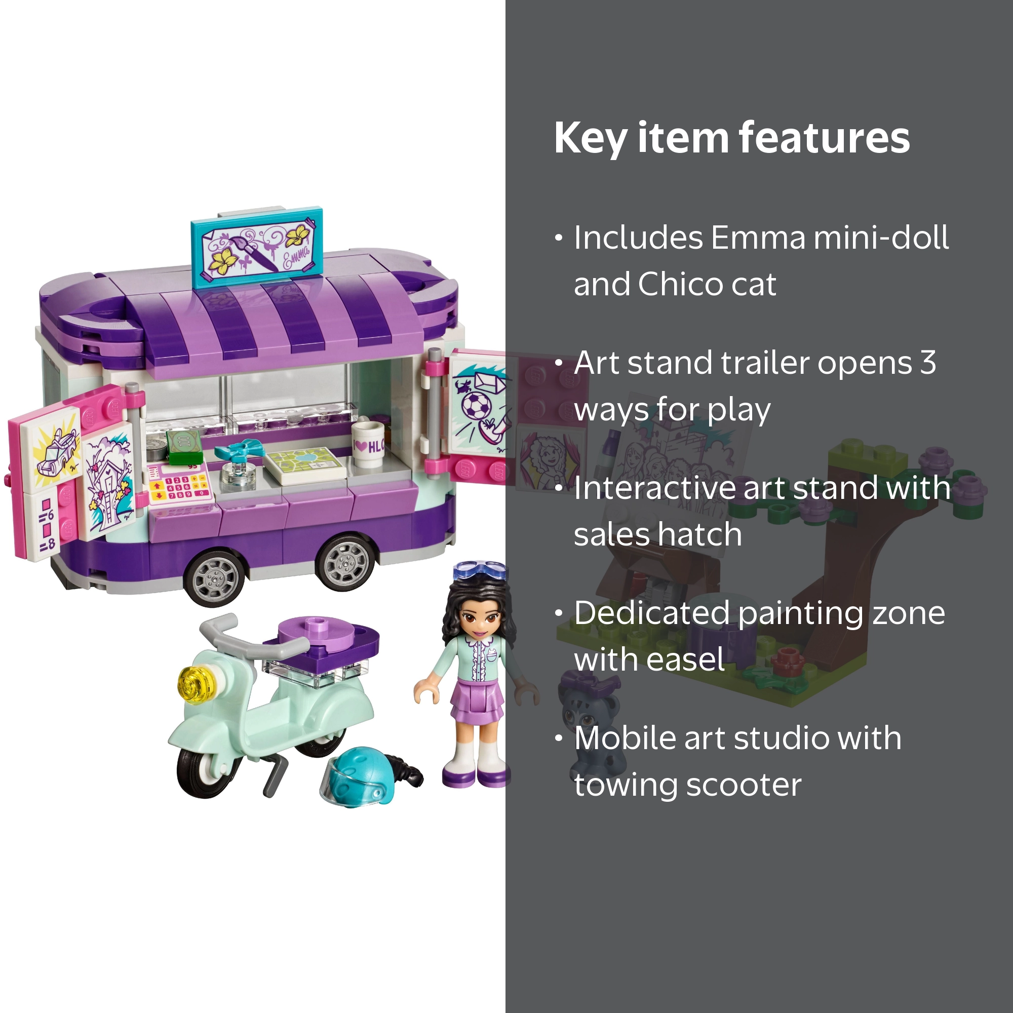 LEGO Friends Emma's Art Stand Fun Toy Set 41332 - Walmart.com