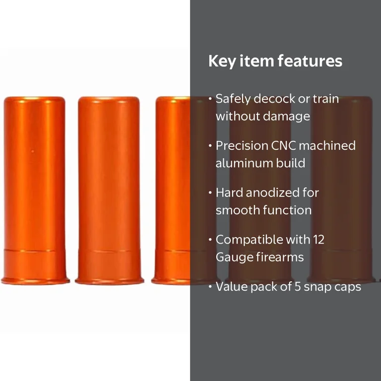 A-ZOOM Orange Value Pack Snap Caps 12 Gauge 5PK - Walmart.com