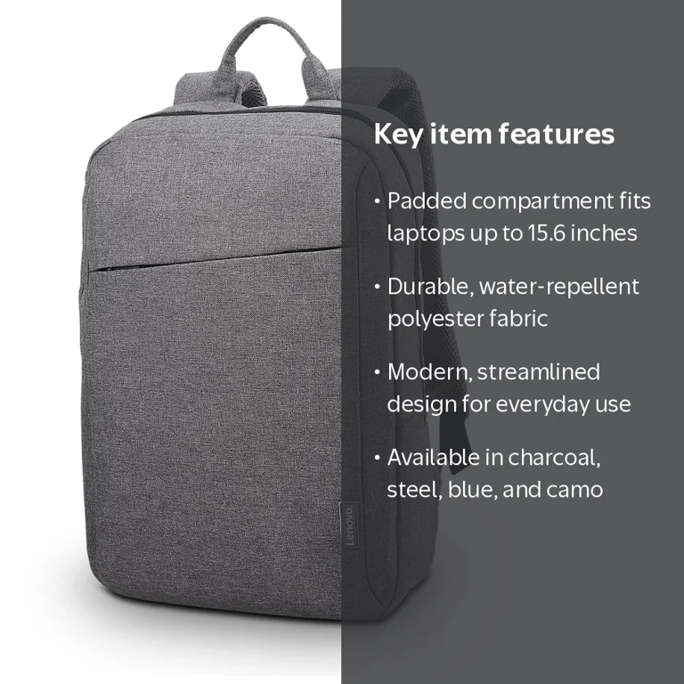 Lenovo 15.6” Casual Backpack B210 - Grey: Laptops - Walmart.com