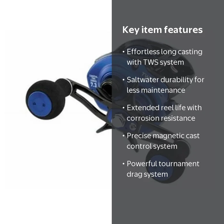 Daiwa Coastal TWS Low Profile Baitcast Reel - Left Hand - Walmart.com