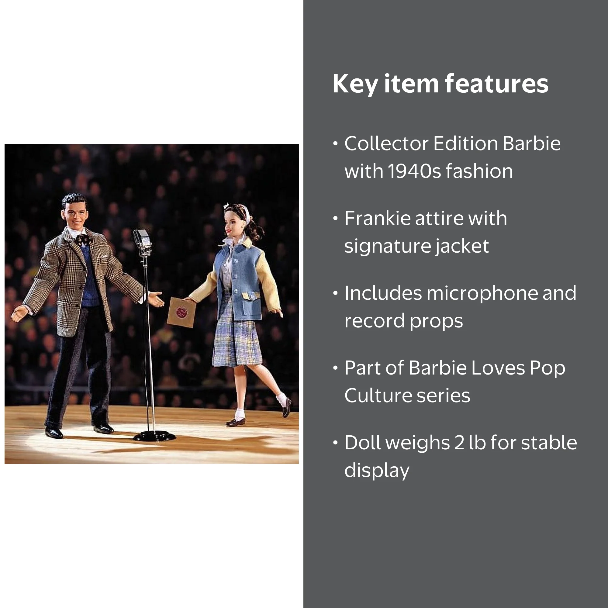 Barbie Loves Frank Sinatra Collectors Edition Doll Set, 1940s