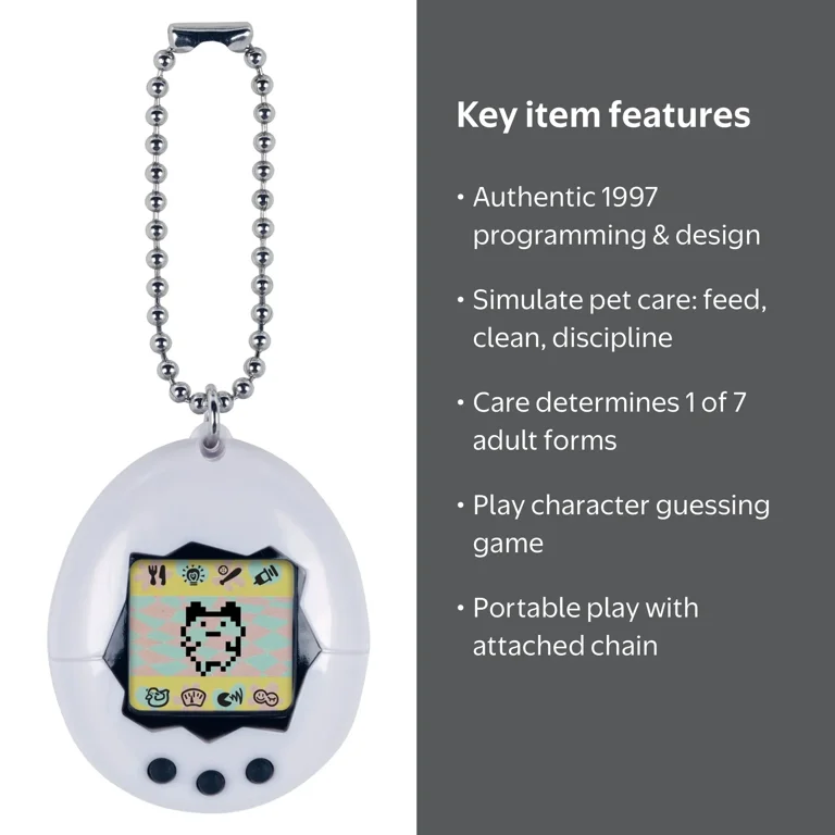 Original Tamagotchi - White with Black - Walmart.com