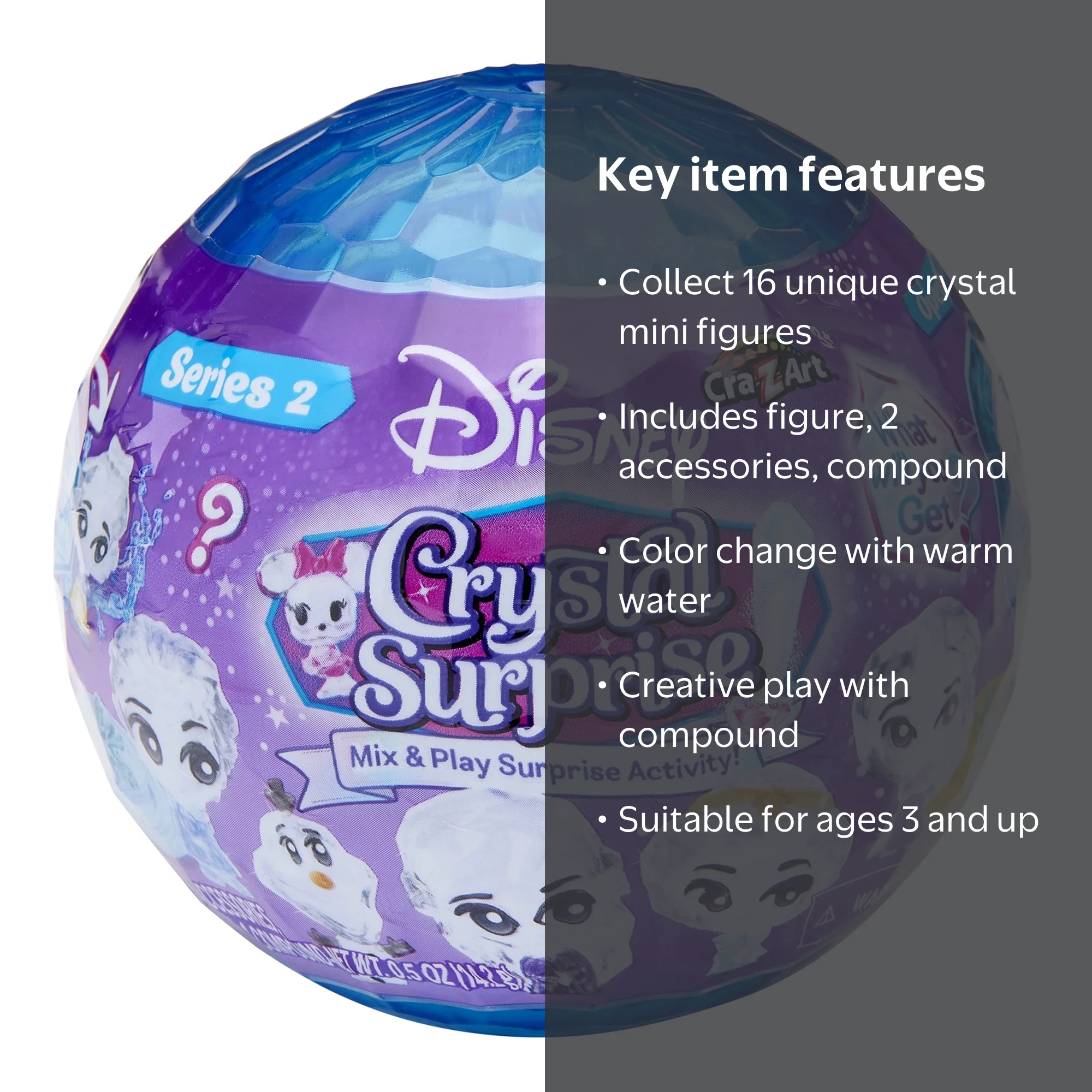 Disney Crystal Surprise Series 2 Ball with Accessories and Water