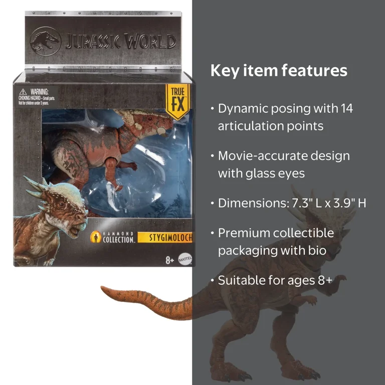 Jurassic World Hammond Collection Stygimoloch Dinosaur Action