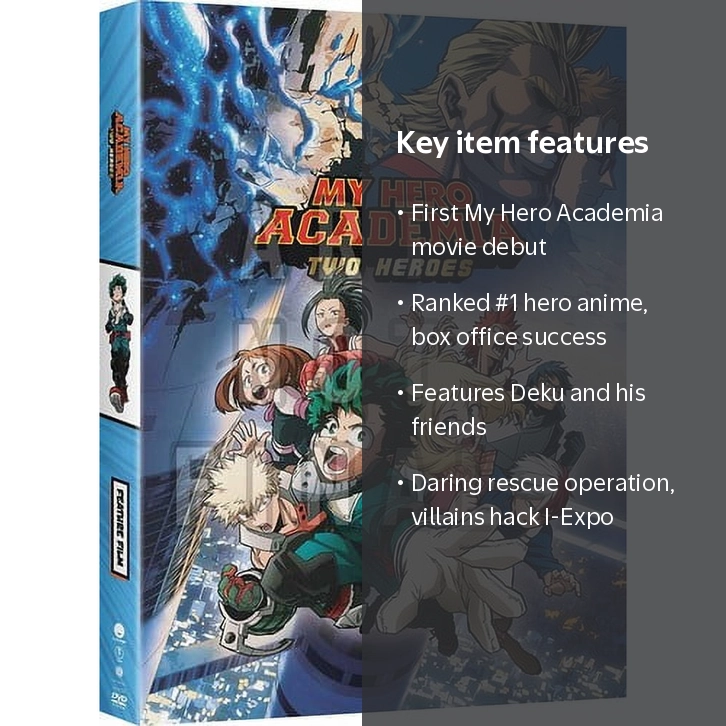 SDS, My Hero Academia: Two Heroes DVD, MHA, Action Animation PG-13