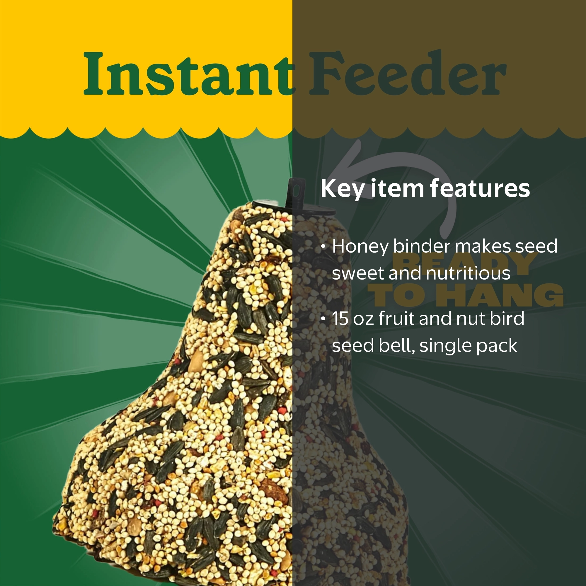 Pennington Nut and Fruit Treat Bell, Wild Bird Feed and Bird Seeds