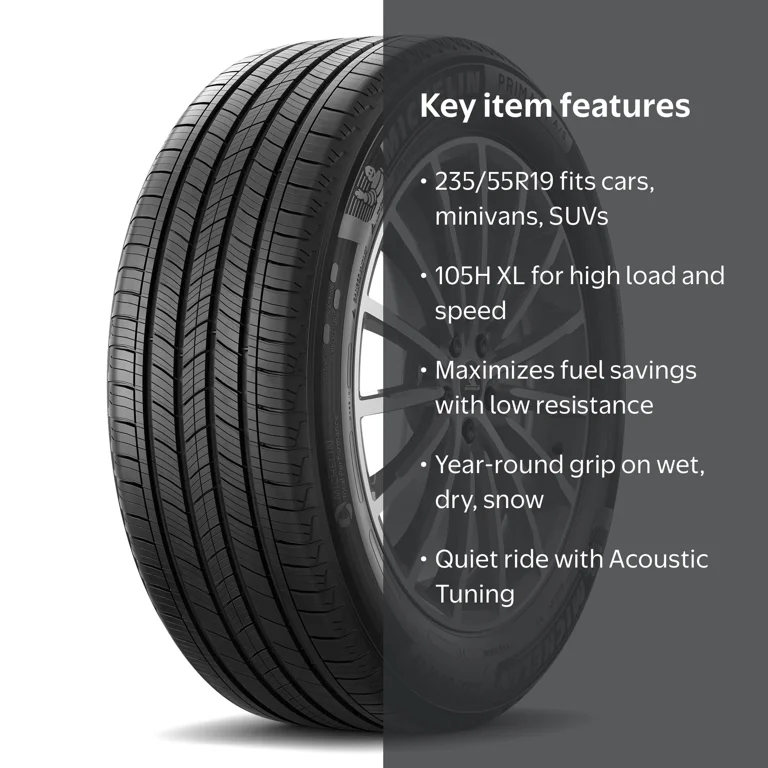 値下げ！MICHELIN PRIMACY SUV+ 235/55R19 Michelin Primacy A/S 235/55R19 105H XL - Walmart.com