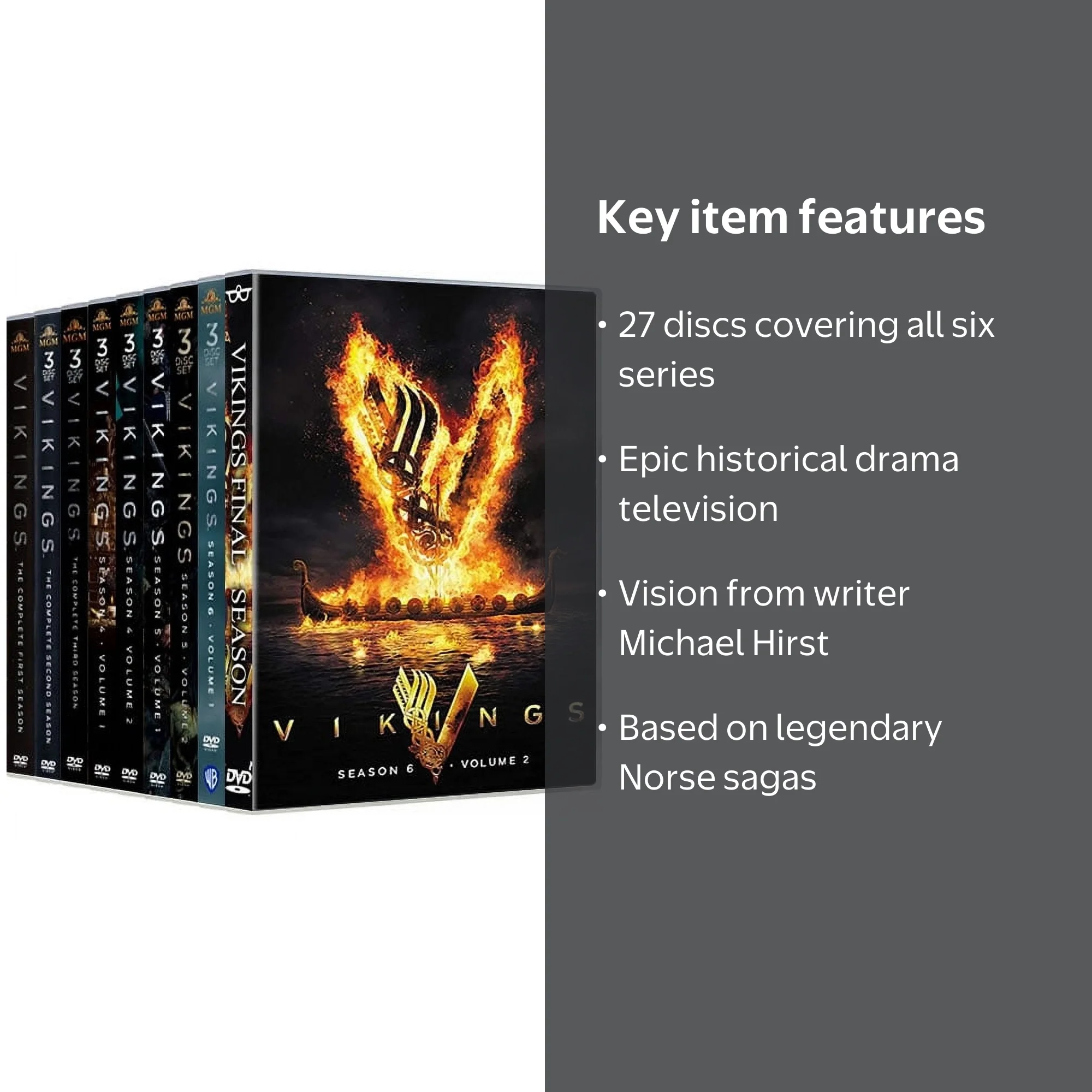 Vikings Complete Series 1-6 DVD Set Final Season TV Box - Walmart.com