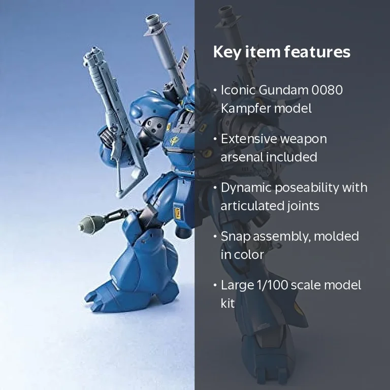 BANDAI HOBBY, Model Kit, MS-18E KAMPFER, 1/100 Scale - Walmart.com