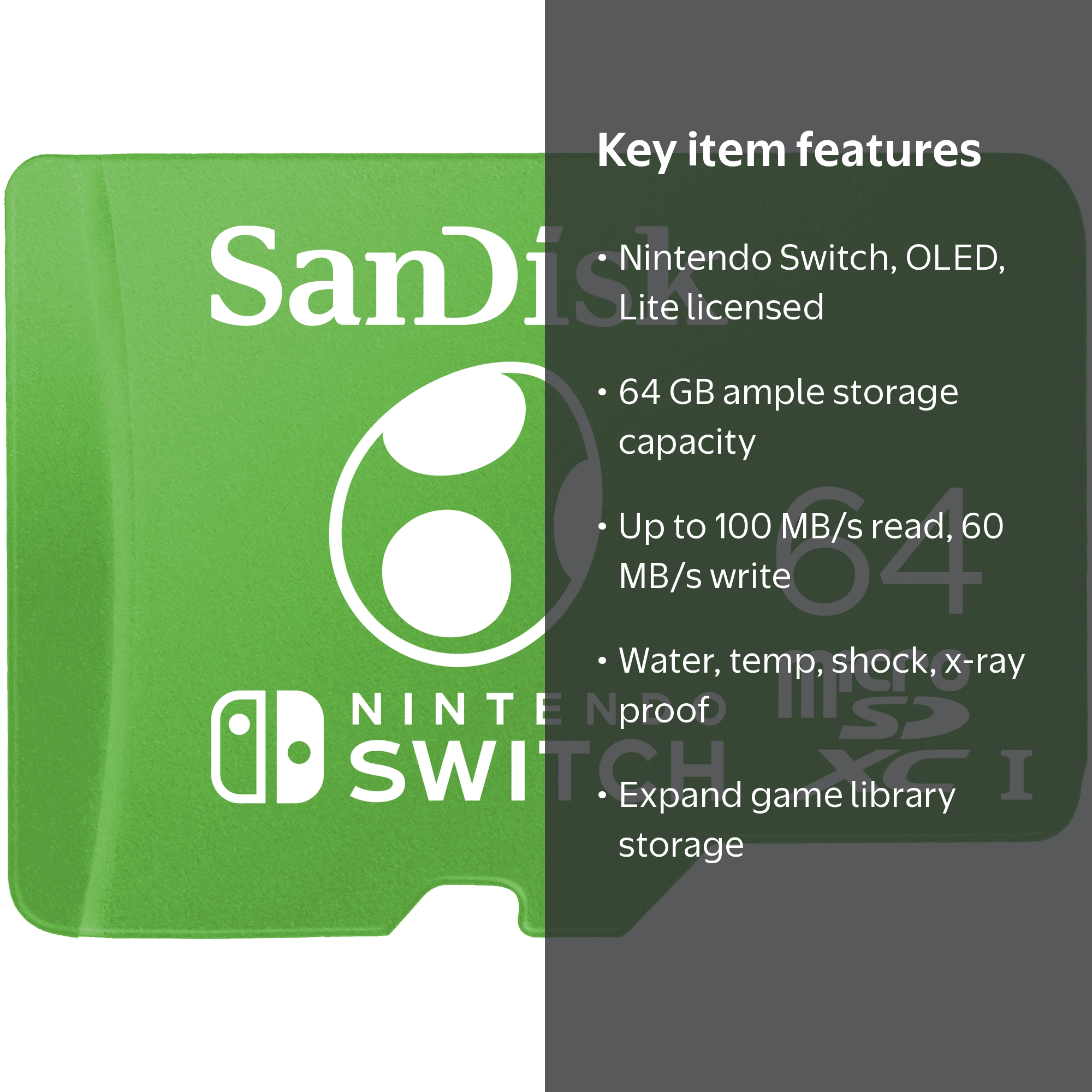 SanDisk 64GB MicroSDXC Memory Card, Licensed for Nintendo Switch