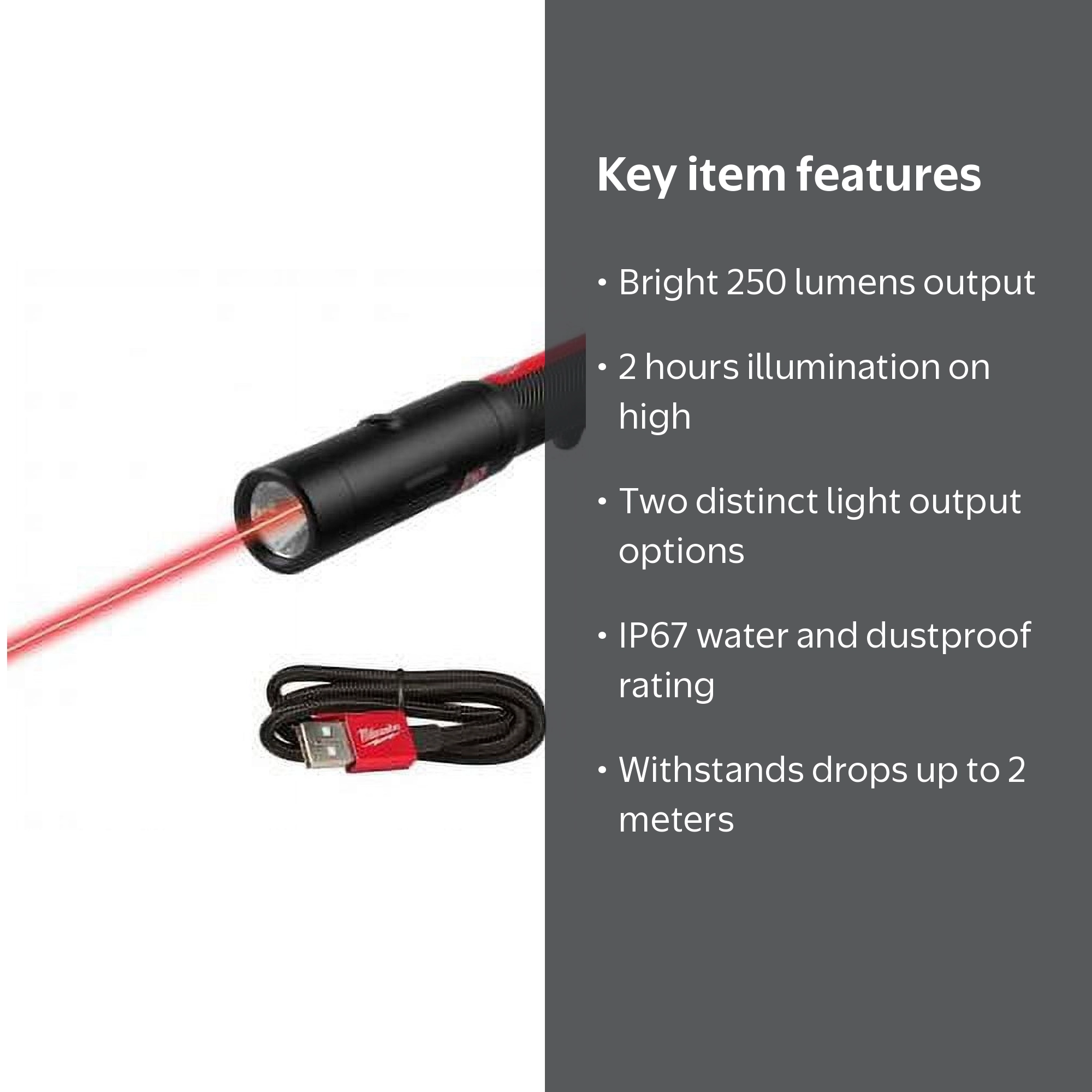 milwaukee 2107 325-lumens focusing flashlight free shipping uses aaa 17 325-Lumen  Tool Nut MILWAUKEE 325L Focusing Flashlight delivers higher light output in a more durable Milwaukee 2107 - 325-Lumen LED